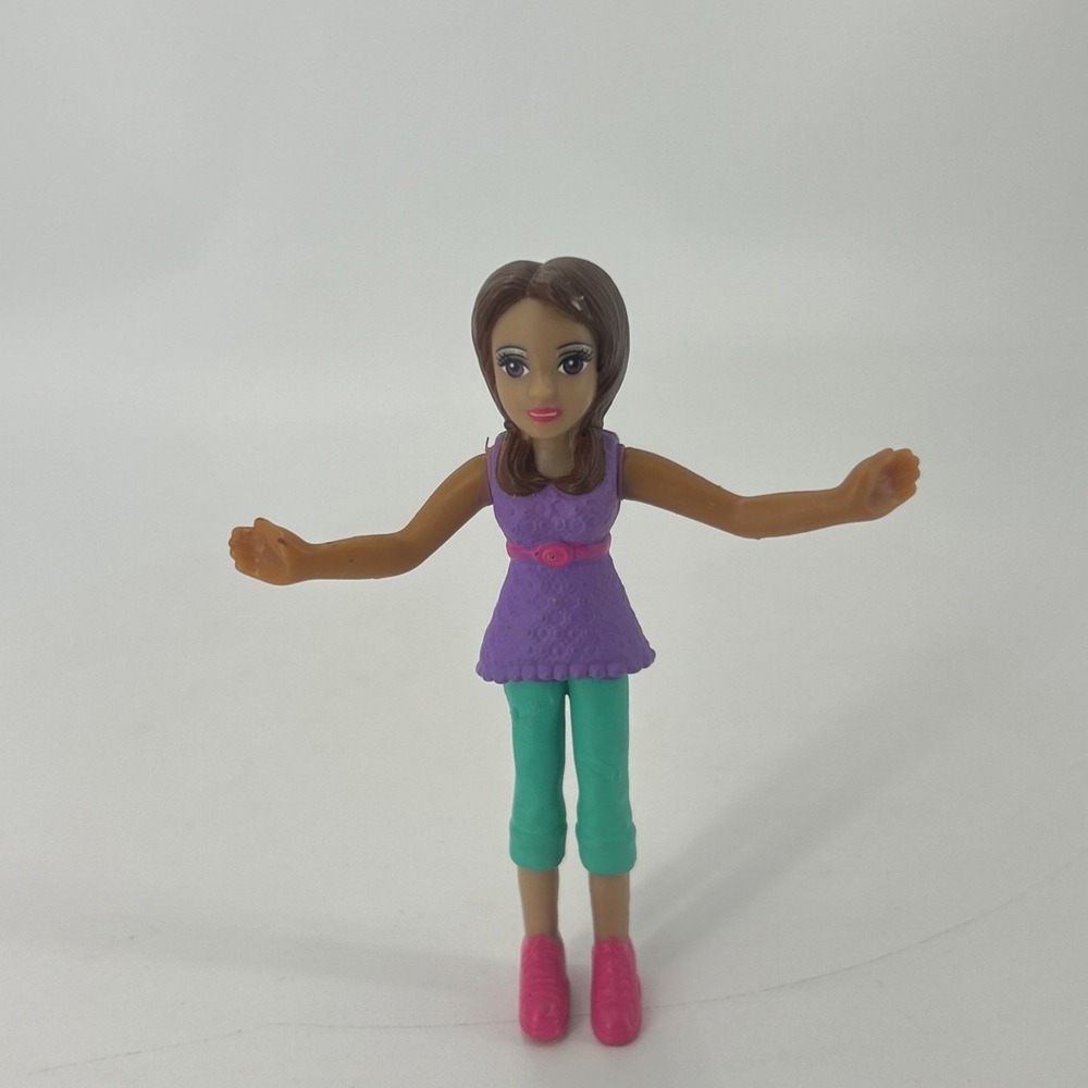 McDonald's 2006 Polly Pocket Polly World Collectible Toy Doll Brown Hair